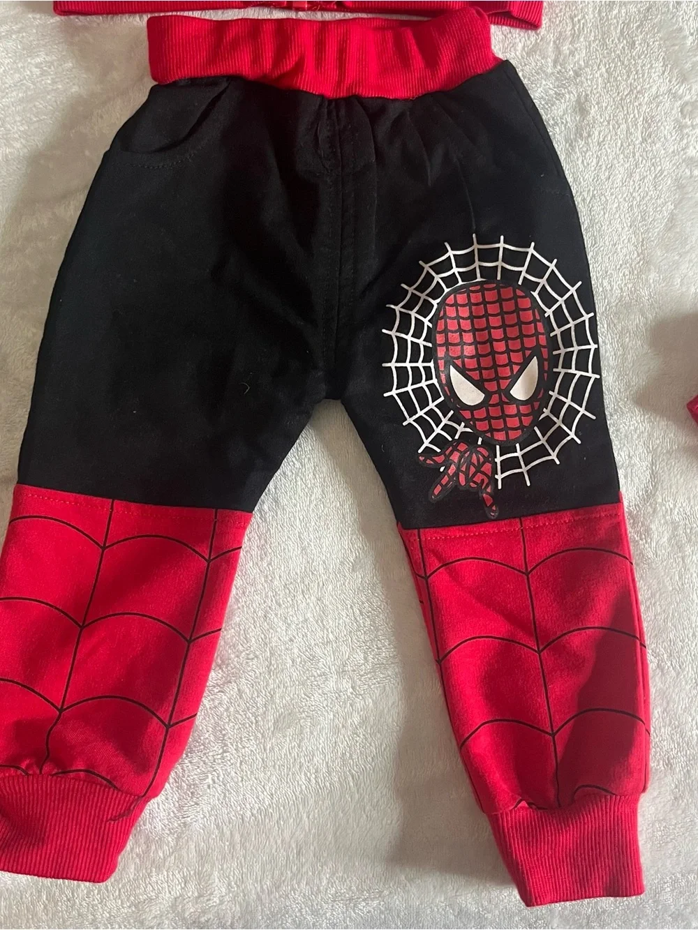 Kids Tales Spiderman Kids Jogger Set Sleeveless Hoodie Sweatshirt Joggers 9~12M